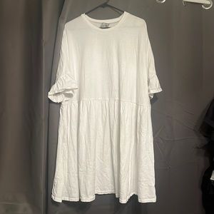 ASOS Women's White T-shirt Babydoll Dress sz 22